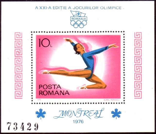 1976 - Jocurile Olimpice Montreal, colita neuzata